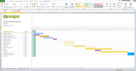 Plan De Trabajo En Excel Plantilla Editable Y Optimizada Sinnaps