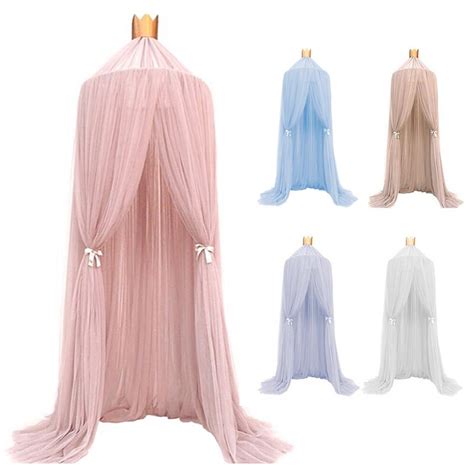 This bed canopy is easy to fold up. Hanging Baby Bed Canopy Mosquito Net Dome Dream Curtain ...