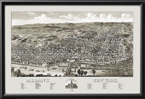 Albany Ny 1879 Vintage City Maps