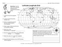 Combining latitude and longitude coordinates allows you to plot any point on the globe. Latitude-Longitude Grid, Lesson Plans - The Mailbox ...