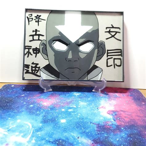 Avatar Aang Glass Painting 5x7 Inch Either Framed Depop