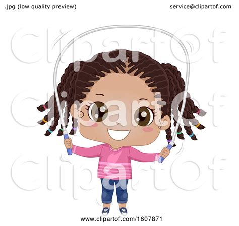 Kid Girl Black Jumping Rope Illustration By Bnp Design Studio 1607871