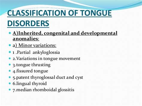 Diseases Of Tongue