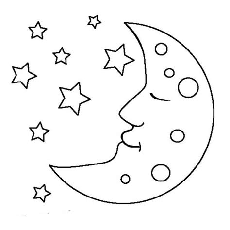 Moon Is Sleeping Coloring Page : Coloring Sky