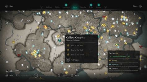 Assassin S Creed Valhalla Mastery Challenge Map List Hold To Reset