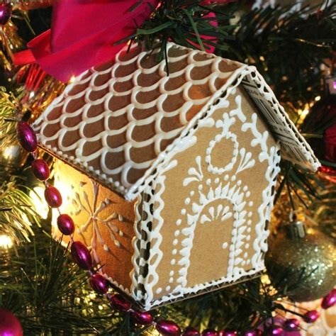 Cardboard Ginger Bread House Ornaments · How To Make An