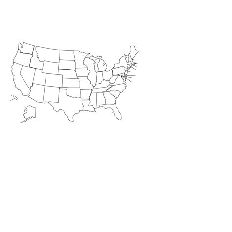 Us Color Map With State Names Png Svg Clip Art For Web Download Clip