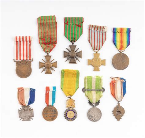 Lot A Collection Of French Wwi Medals