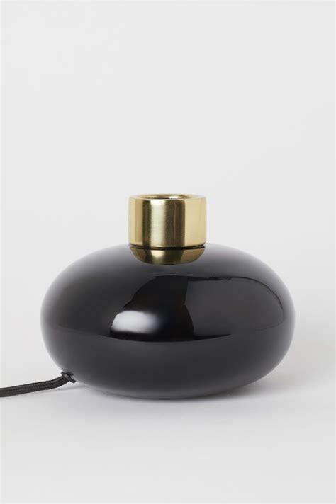 Der lampenschirm ist ungenutzt und originalverpackt. Lampenfuß aus Glas - Schwarz - Home All | H&M DE 2 ...