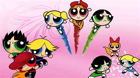 The Powerpuff Girls Blossom Bubbles And Buttercup Are Flying High Hd Anime Wallpapers Hd