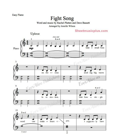 Fight Song - Easy Piano Music #easypiano #music #piano #fightsong