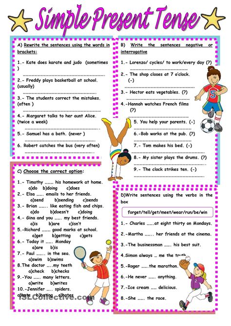 Tense Worksheet For Kids
