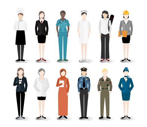 Illustration vector of various careers and professions - Download Free ...