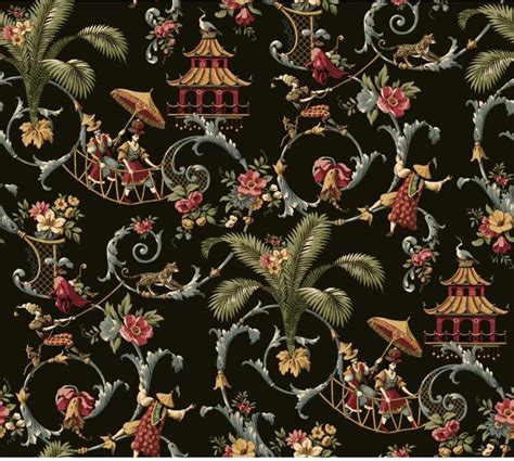 Waverly Wallpaper Wa7769 Mandarin Prose Oriental Asian Toile Asian