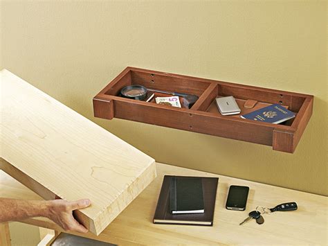 Hidden Compartment Wall Shelf Woodworking Plan From Wood Magazine