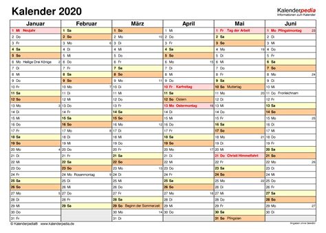 Kalender 2020 Word Zum Ausdrucken 19 Vorlagen Kostenlos