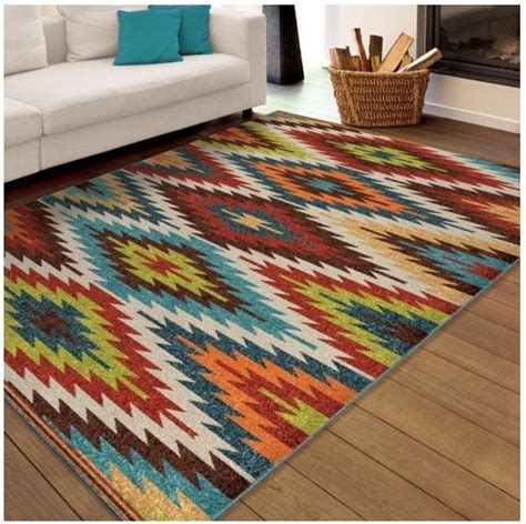 5×8 Southwestern Area Rug Indoor Outdoor Carpet Mexican Style Living
