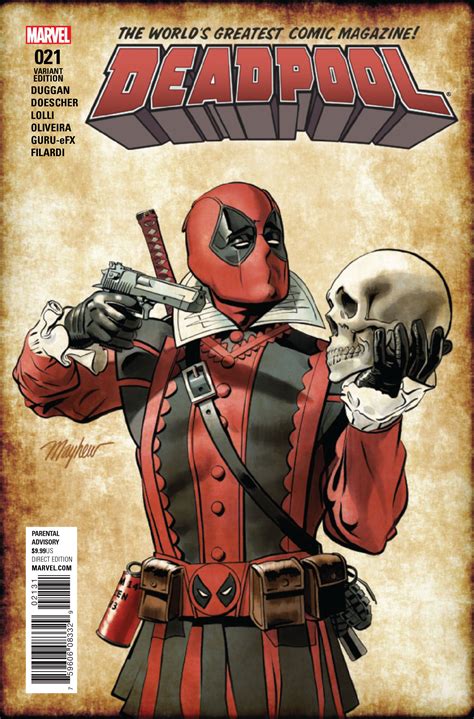Deadpool 21 Mayhew Shakespeare Cover Fresh Comics