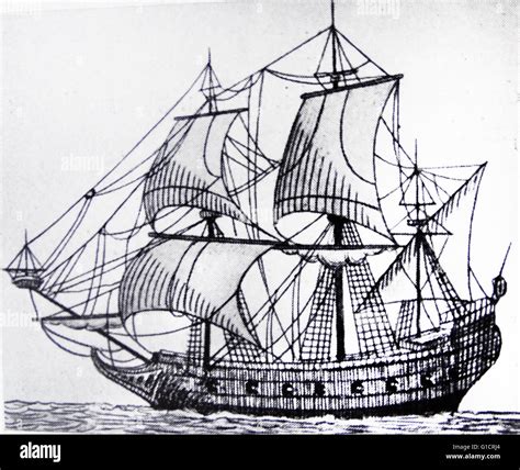 West Indies Trading Galleon Of The Spanish Merchant Fleet 17th Century