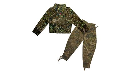 Scale German Wwii Hbt Dark Pea Dot Pattern Tunic And M Trouser