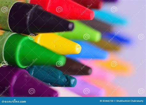 Macro Detail Of Colorful Wax Crayon Colors Stock Photo Image Of