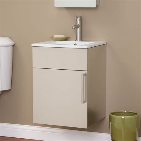At builders surplus, we offer bathroom cabinets in different heights and styles. 17" Crosstown Stainless Steel Wall-Hung Vanity - Brushed ...