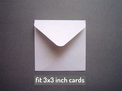 Fit 3x3 Square Card Envelopes White Square Envelope Set