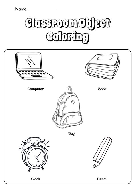 12 Best Images Of Classroom Objects Worksheet Activities Classroom
