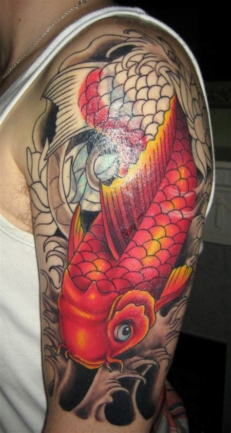 Koi Arm Tattoo Medium Half Sleeve Tattoos For Guys