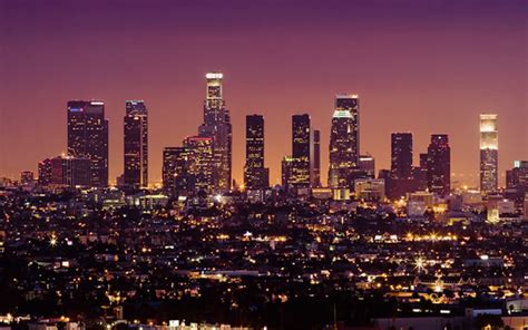 Los Angeles Skyline Wallpaper Wallpapersafari