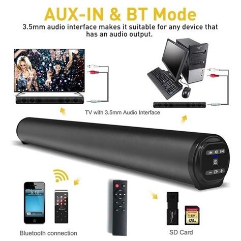 Buy Upgraded Bluetooth 5 0 Wireless TV Soundbar With Subwoofer Home