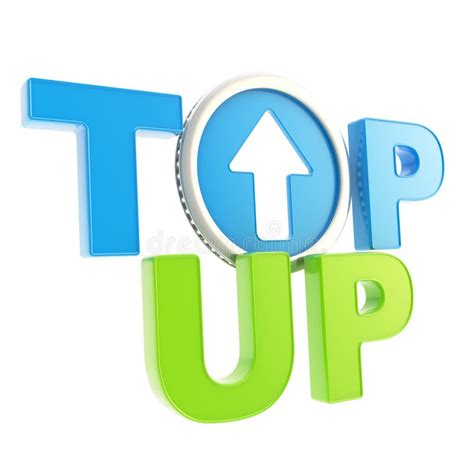 Top Up Emblem Icon With Up Arrow Coin Stock Illustration Illustration