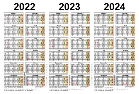 Three Year Calendar 2021 2023 Calendar Printables Free Blank