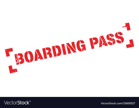Boarding Pass Rubber Stamp Royalty Free Vector Image