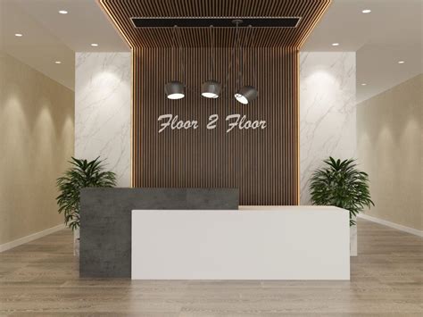Reception Desk Floor 2 Floor In 2020 Modern Office Reception