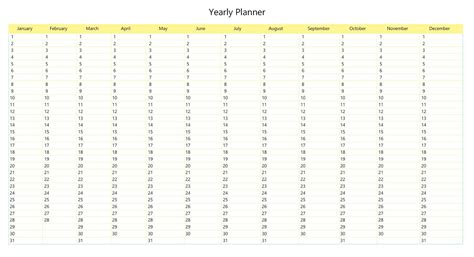 Free Printable Yearly Planner Template In Pdf Word And Excel
