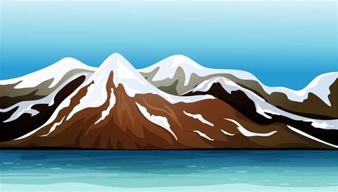 Mountain Covered With Snow 522263 Vector Art At Vecteezy