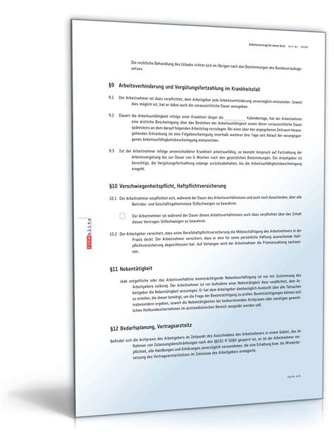 Hier noch ein beispiel eines ausführlicheren. Arbeitsvertrag Arzt | Rechtssicheres Muster zum Download