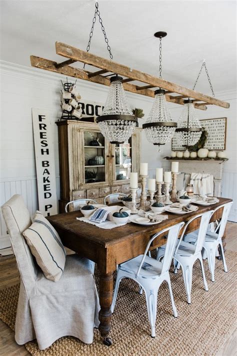 Made with quality birch wood, this set is built to last and comes with four chairs. Simple & Neutral Fall Farmhouse Dining Room - Liz Marie Blog
