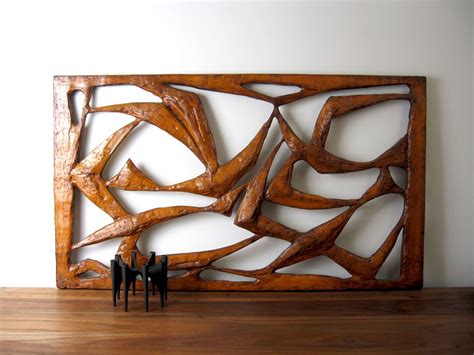 Mid-Century Danish Modern Wall Art - large, brutalist / biomorphic wall