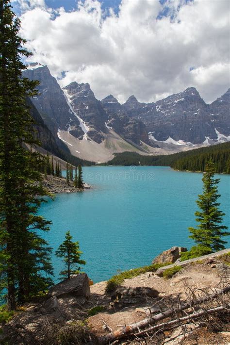 Moraine Lake In The Rocky Mountains Stock Photo Image Of Mountains