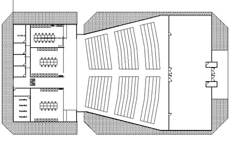 Auditorium Hall Architecture Layout Plan Dwg File Cadbull