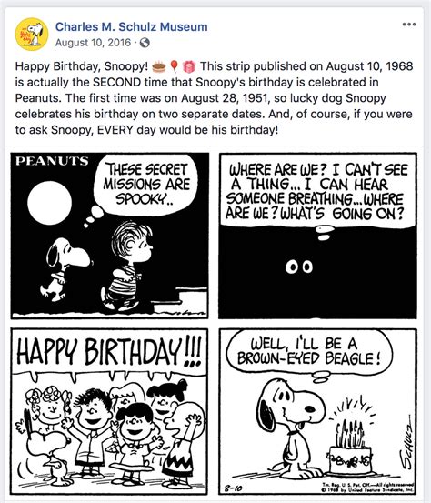 Maybe you would like to learn more about one of these? August 10: Happy Birthday Snoopy! | Best Classic Bands
