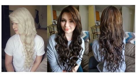 How I Dyed My Hair From Blonde To Brown Some Random Products YouTube
