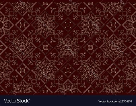 Vintage Endless Pattern Burgundy Background Vector Image