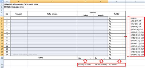 Download Contoh Laporan Keuangan Pemasukan Dan Pengeluaran Excel My Skripsi