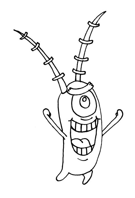 Find more spongebob squarepants coloring page to print pictures from our search. SpongeBob - Plankton esulta felice
