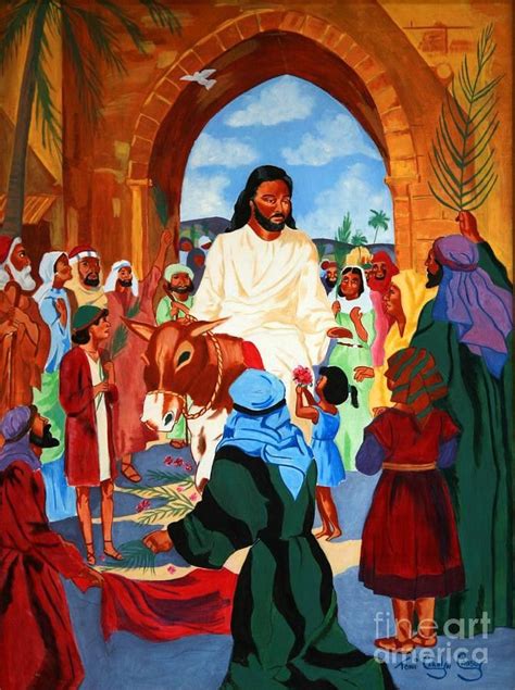 Palm Sunday Painting By Toni Crosby Painting Painted Paper Palm Sunday