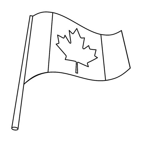 Dibujos de Bandera de Canadá Imprimible para Colorear para Colorear Pintar e Imprimir Dibujos