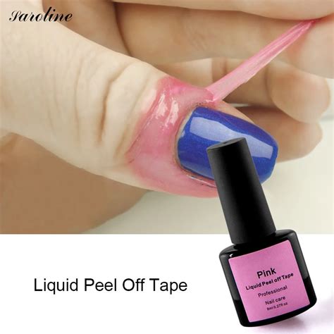 Peel Off Liquid Nail Art White Pink Tape Latex Tape Finger Skin